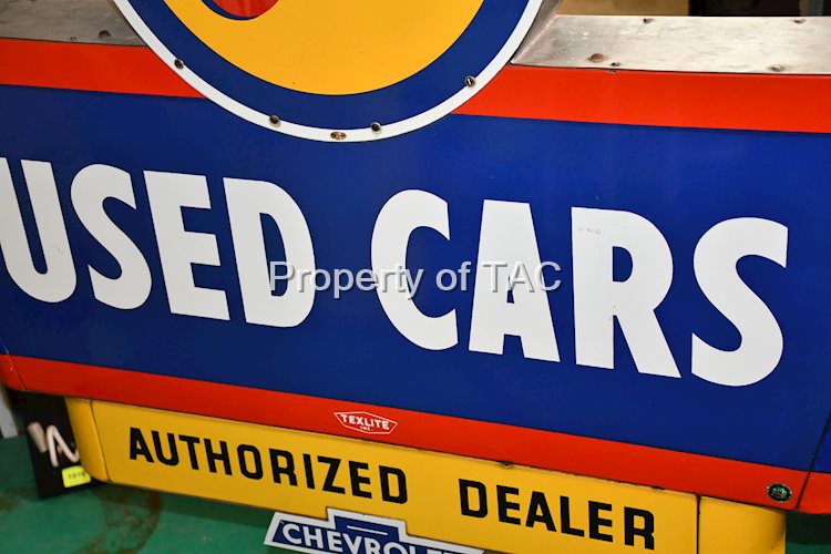 OK Used Cars Porcelain Sign