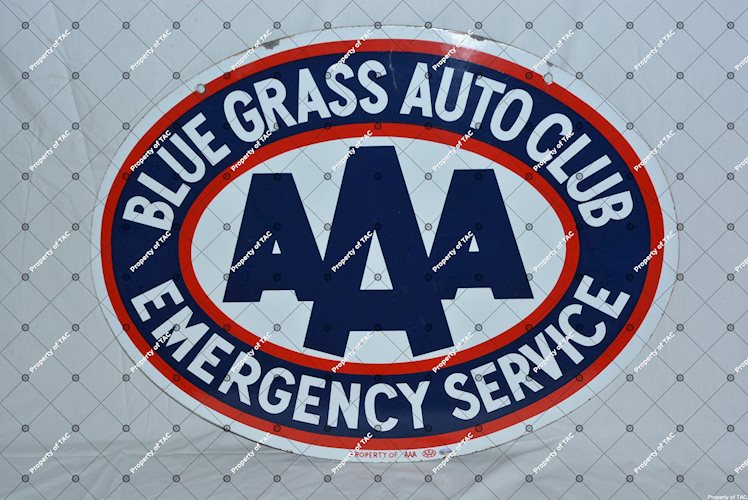 AAA Blue Grass Auto Club Emergency Service Sign
