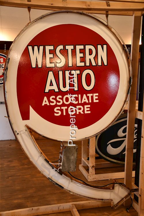 Western Auto Associate Store Porcelain Identification Sign