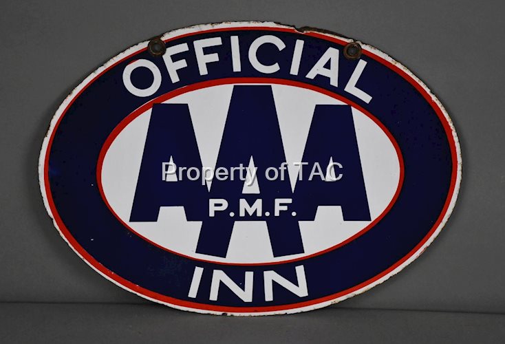 AAA Official Inn Porcelain Sign