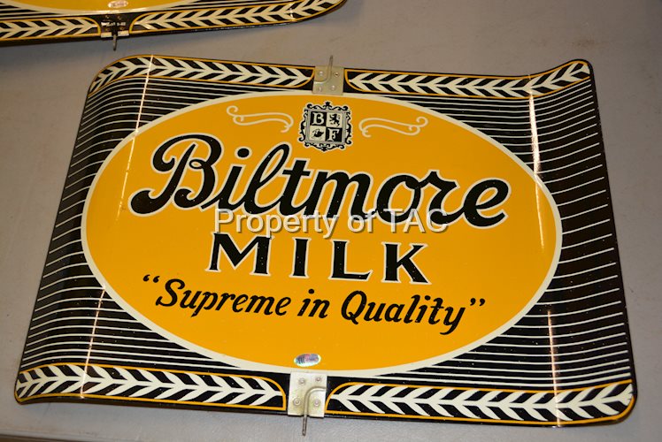 Biltmore Milk Spinner Metal Sign