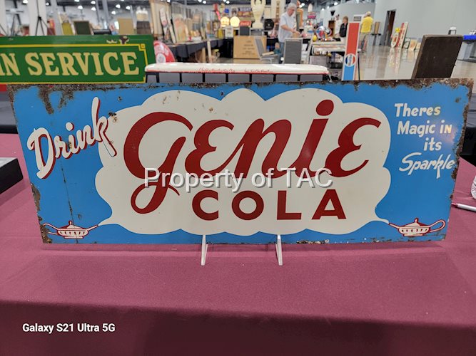Drink Genie Cola "Theres Magic its Sparkle" Metal Sign
