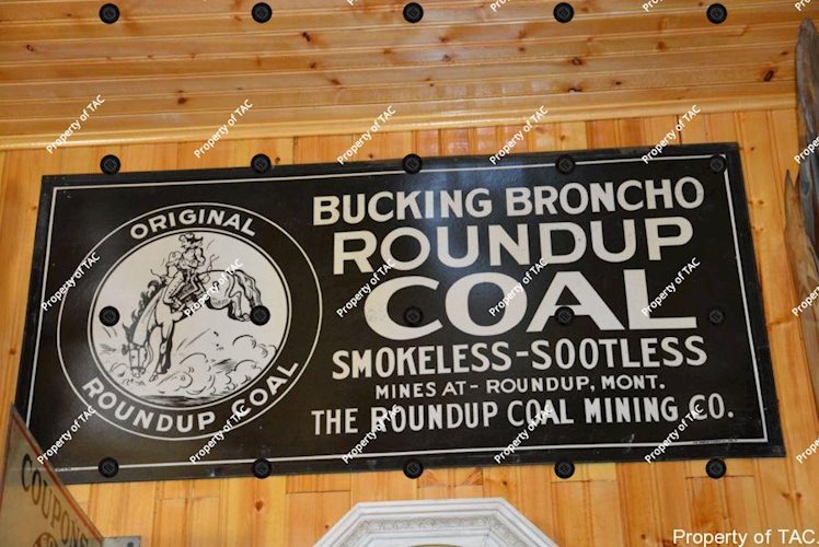 Bucking Broncho Roundup Coal w/logo sign