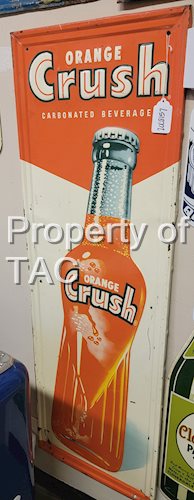 Orange Crush w/Bottle Metal Sign