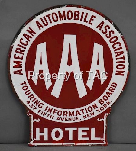 American Automobile Assoc. Hotel Porcelain Sign