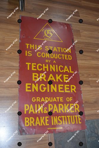 Graduate of Pain & Parker Brake Institute Metal Sign