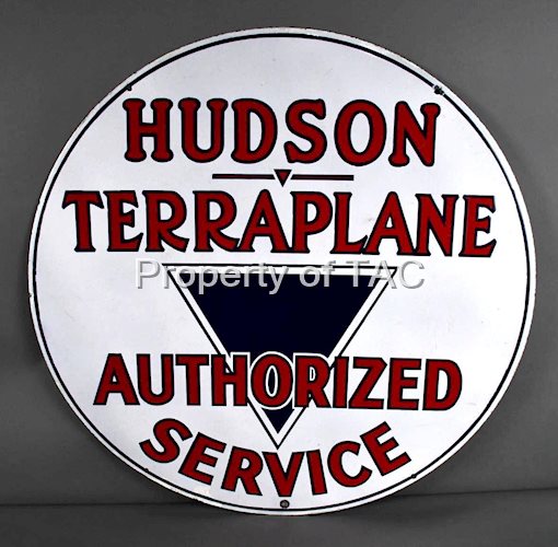 Hudson Terraplane Authorized Service Porcelain Sign