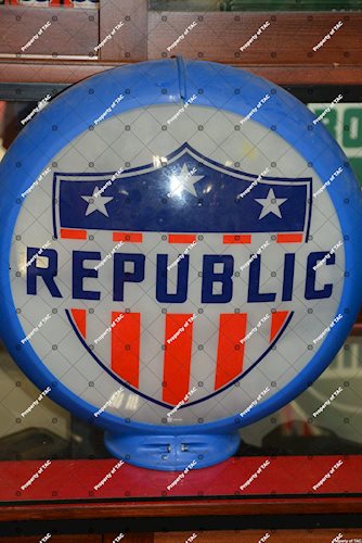 Republic w/shield logo 13.5 single globe lens"