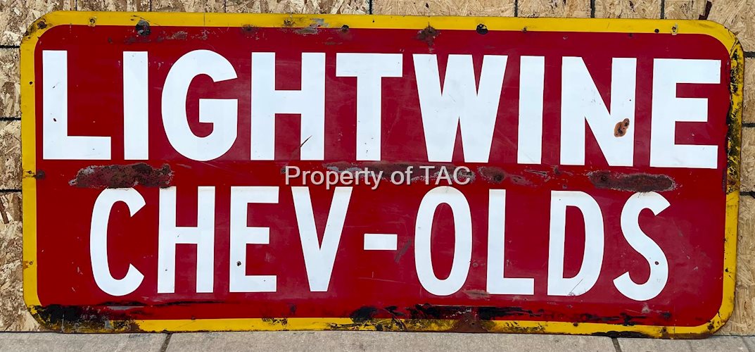 Lightwine Chev-Olds Metal Sign