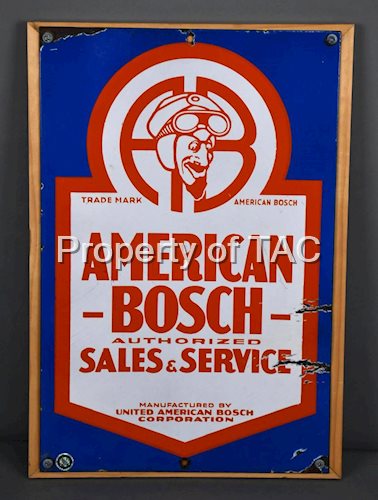 American Bosch w/Logo Sales & Service Porcelain Sign