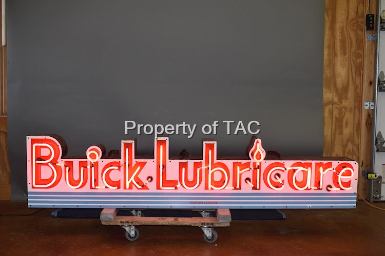 Buick Lubricare Porcelain Neon Sign (original neon tubing)