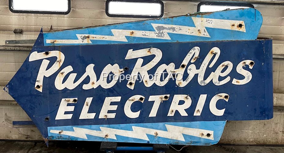 Large Paso Robles Electric Metal Neon Sign