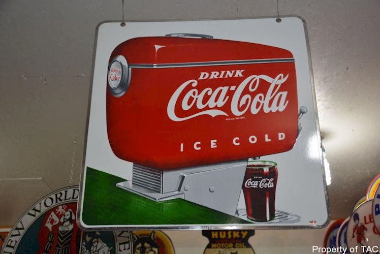 Drink Coca-Cola Ice Cold w/dispenser sign
