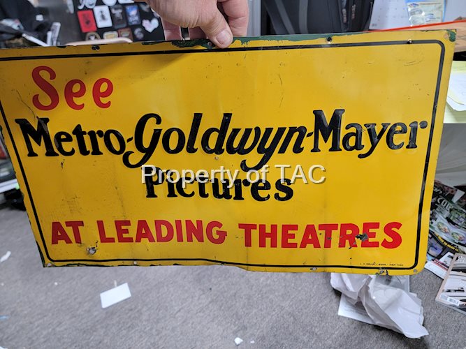 See Metro-Goldwyn-Mayer Pictures at Leading Threatres Metal Sign