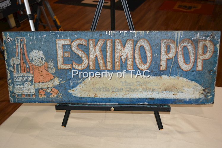 Eskimo Pop w/Bottle Logo Metal Sign