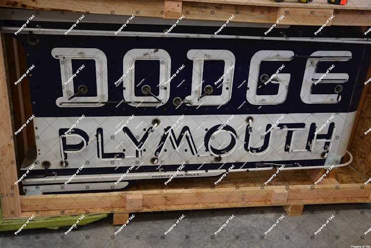 Dodge Plymouth neon sign