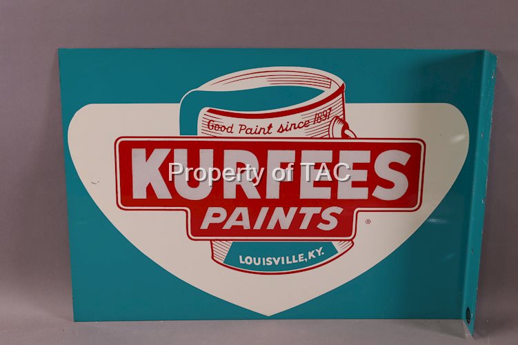 Kurfees Paints w/Logo Metal Flange Sign
