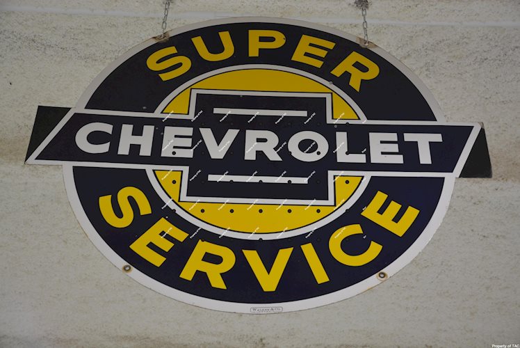 Super Chevrolet in bowtie Service sign,