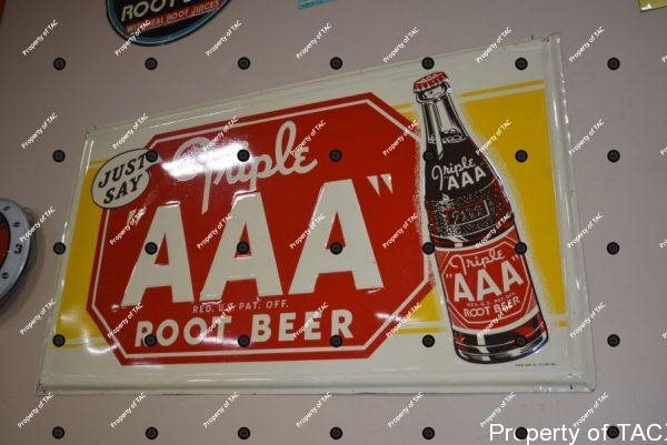 Just Say Triple AAA Root Beer w/bottle sign
