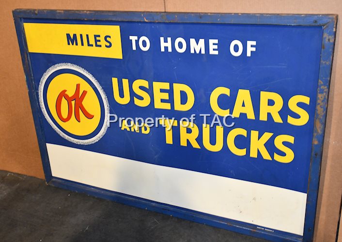 (Chevrolet) Miles to home of Used Cars & Truck Metal Sign