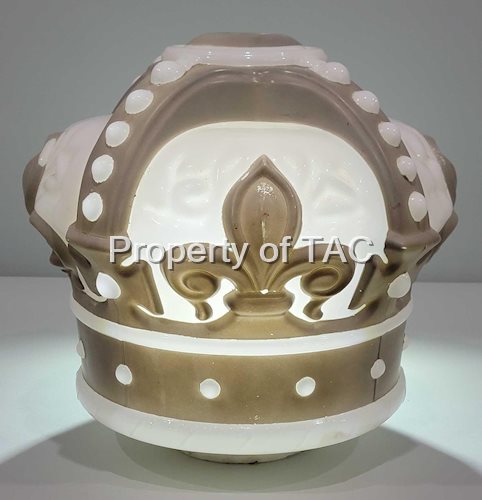 Original Standard Oil Grey Crown (OPC) Milk Glass Globe