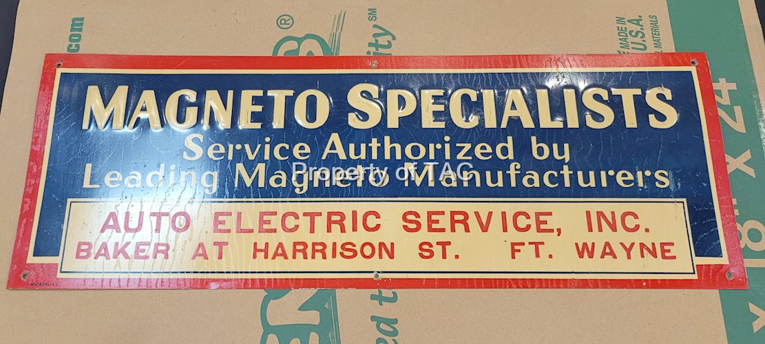 Magneto Specialists Metal Sign