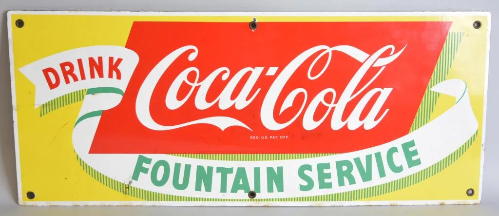 Drink Coca-Cola Fountain Service Sign