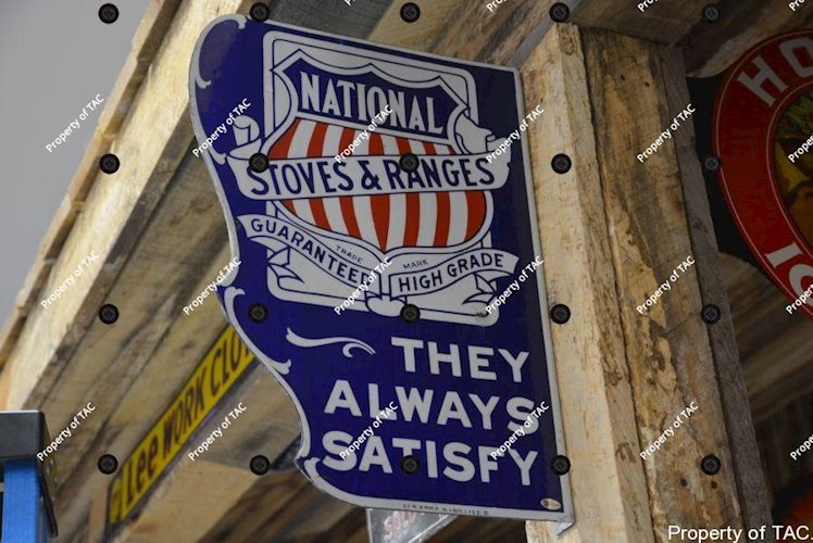 National Stoves & Ranges They Always Satisfy" sign"