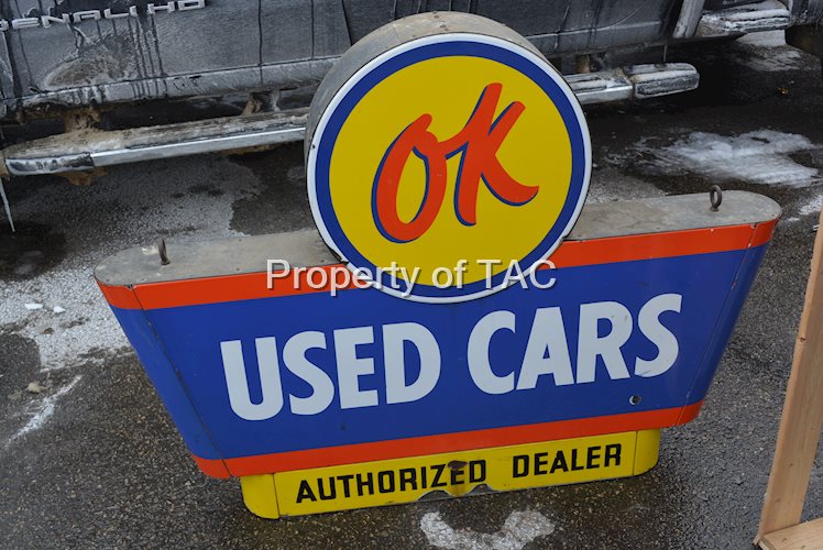 (Chevrolet) Ok Used Car Non-Neon Porcelain Sign