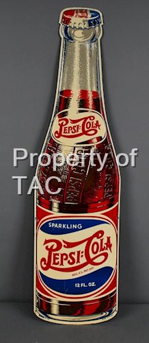 Di-Cut Pepsi:Cola Sparkling 12Fl.Oz Bottle Metal Sign