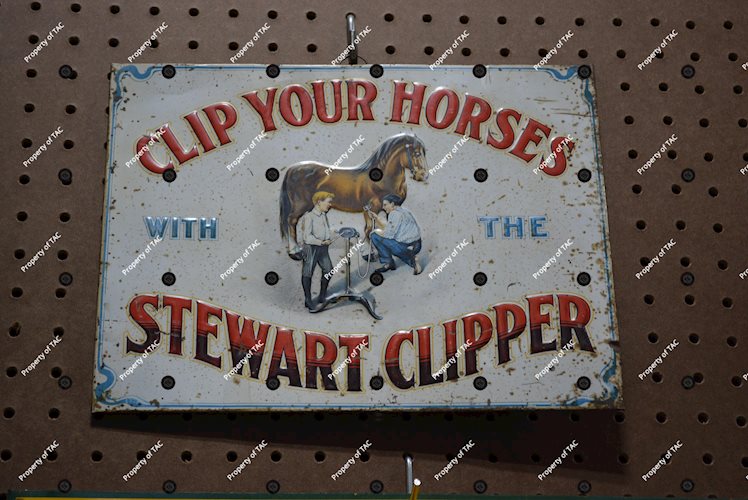 Clip You Horses with the Stewart Clipper Metal Sign
