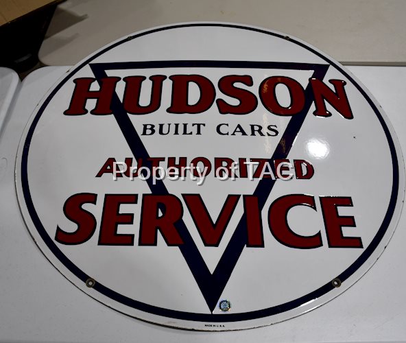 Hudson Authorized Service Porcelain Sign