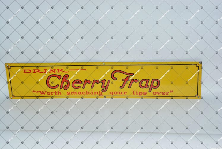 Drink Cherry Frap Worth smashing your lips over" painted sign"