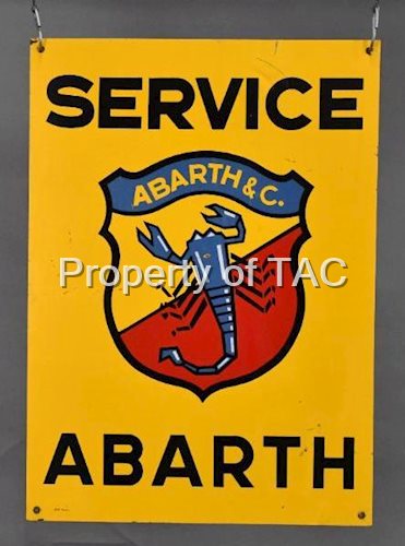 Service Abarth w/Scorpion Logo Metal Sign