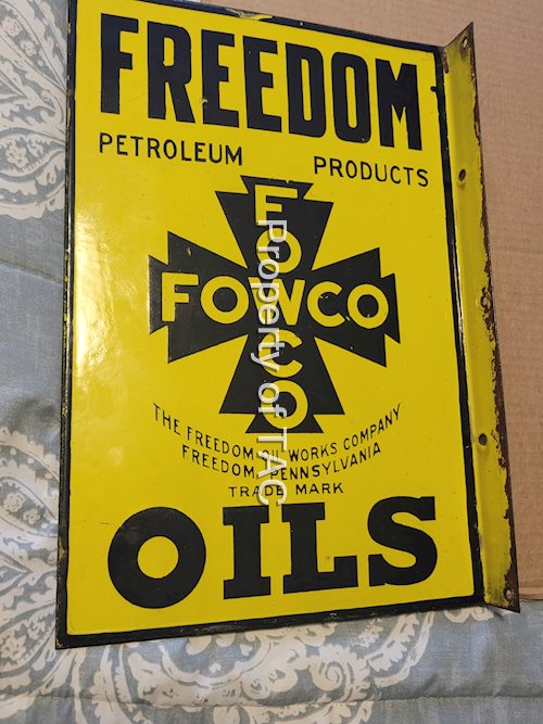 Freedom FOWCO DSP Porcelain Flange Sign