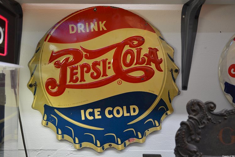 Drink Pepsi: Cola Ice Cold Sign,