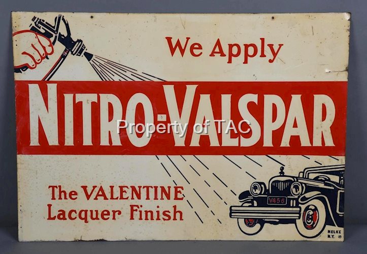 We Apply Nitro-Valspar "The Valentine Lacquer Finish" Metal Sign