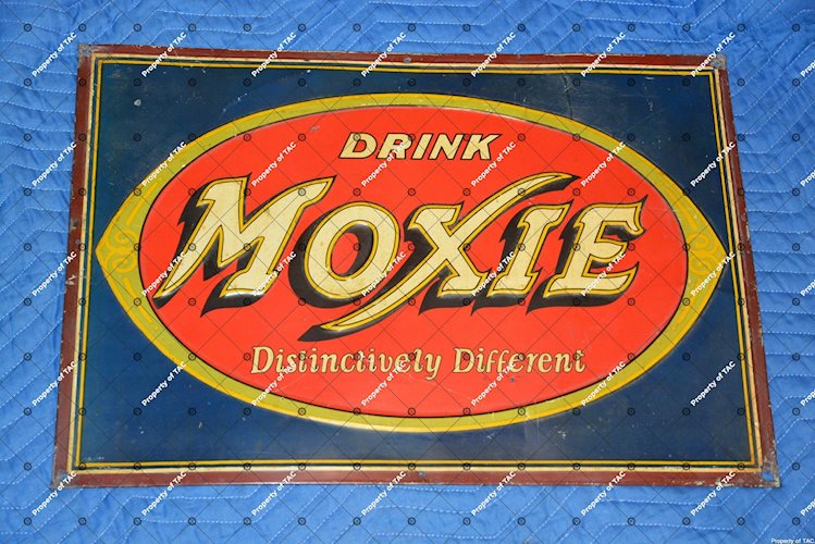 Drink Moxie Distinctively Different" sign"