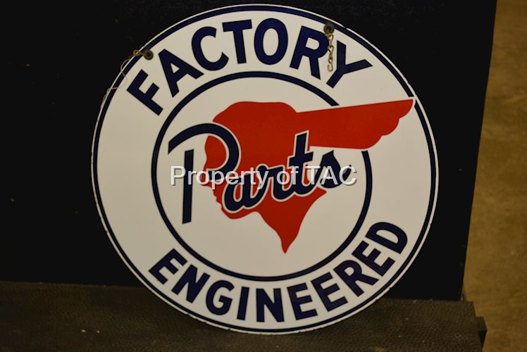 (Pontiac) Factory Engineered Parts w/Full Feather Logo Sign