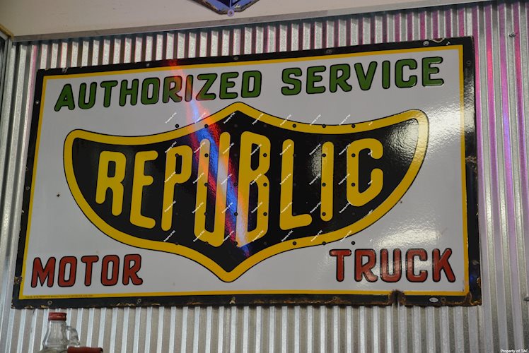 Republic Motor Truck Authorized Service sign
