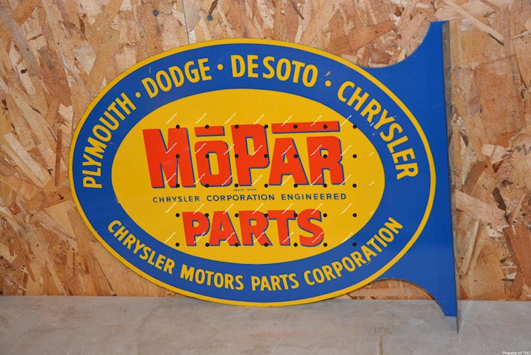 Mopar Parts Chrysler Motor Parts Corp sign