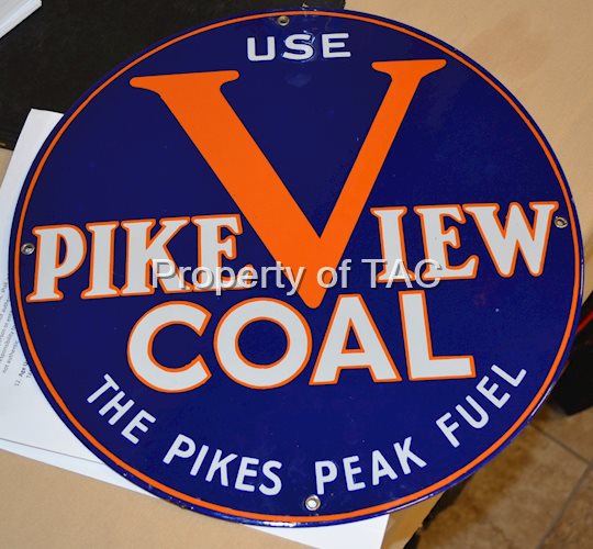 Use Pike View Coal Porcelain Sign