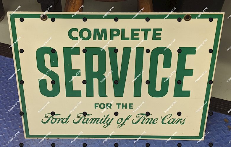Complete Service For the Ford Family of Fine Cars DST Tin Sign (EDSEL)