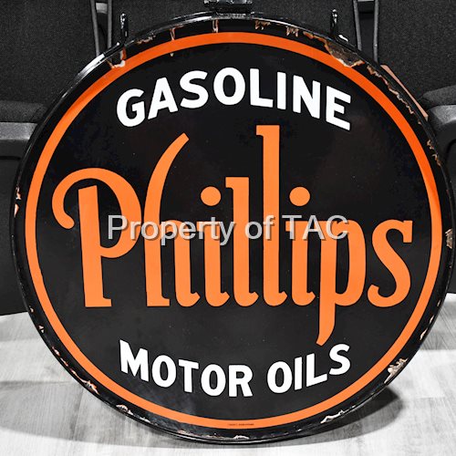 Rare Phillips Gasoline Motor Oil Porcelain Sign