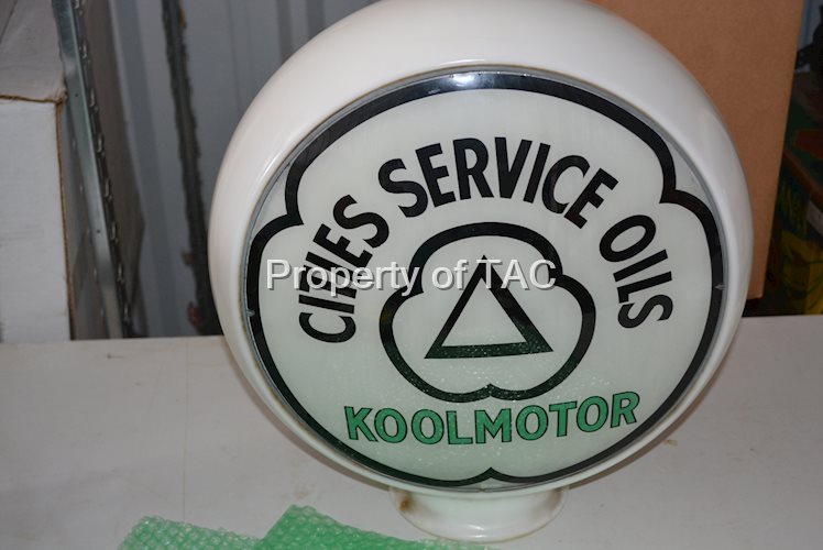 Cities Service w/Logo Koolmotor 13.5"D. Single Globe Lens