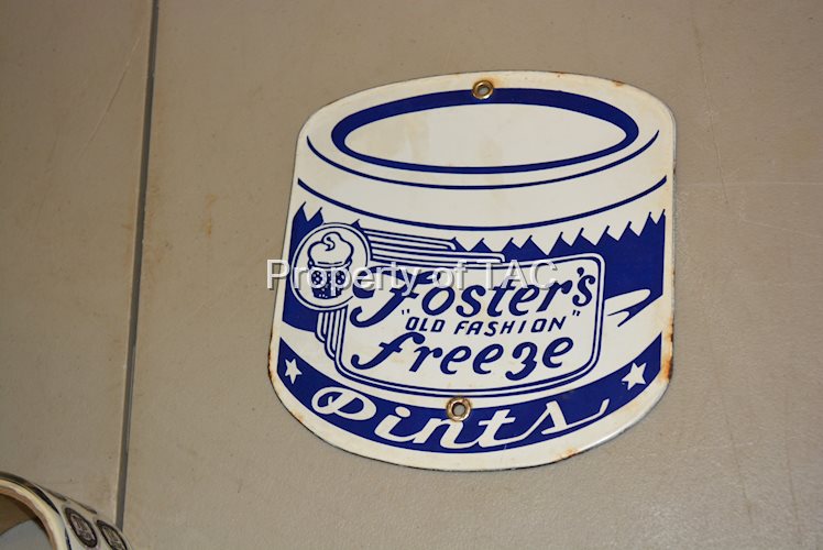 Foster Freeze "Old Fashion" Pints Porcelain Sign