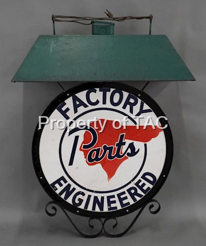 (Pontiac) Factory Engineered Parts w/Full Feather Logo Porcelain Sign & Hood