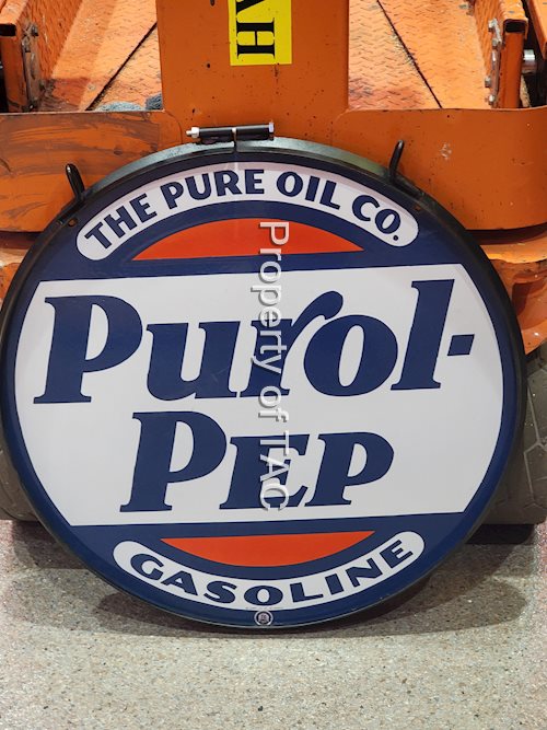 Purol-Pep Gasoline Porcelain Sign