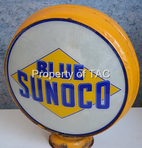 Blue Sunoco w/logo 15" Single Globe Lens