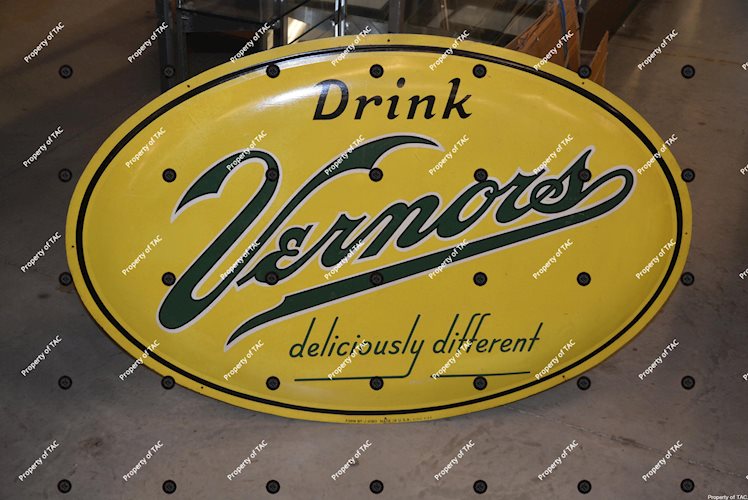 Drink Vernors Deliciously Different" metal sign"